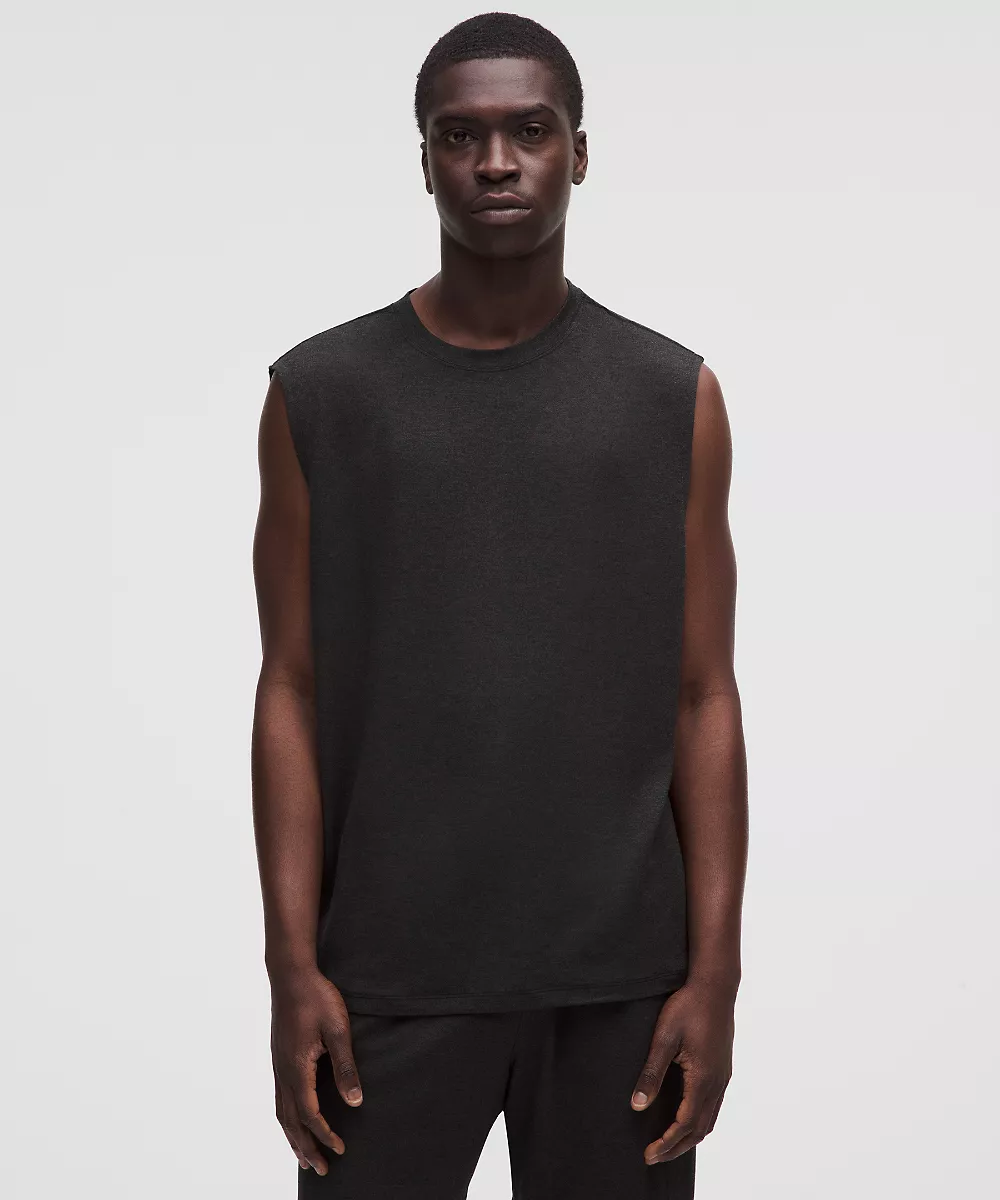 Chemise sans manches coupe décontractée BeCalm — Heathered Black, view 1