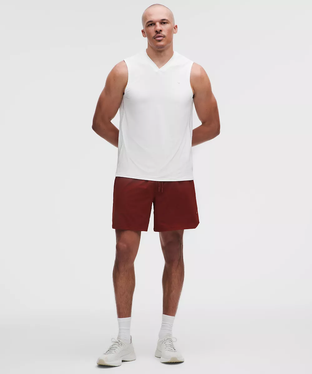 Chemise de tennis sans manches à panneaux en mesh — White, view 2