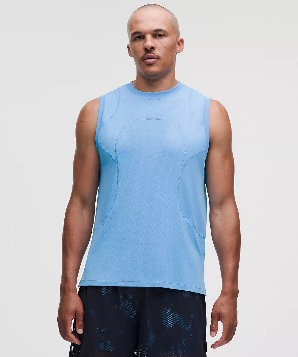 Débardeur en mesh perforé *SLNSH Collection — Aero Blue, view 1