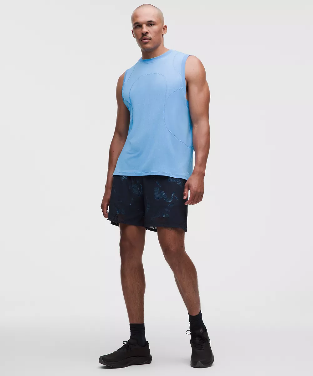 Débardeur en mesh perforé *SLNSH Collection — Aero Blue, view 3