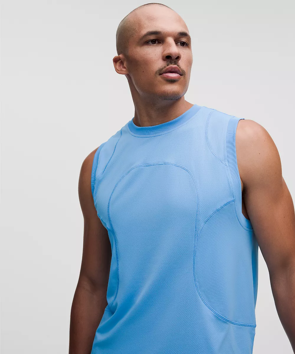 Débardeur en mesh perforé *SLNSH Collection — Aero Blue, view 4