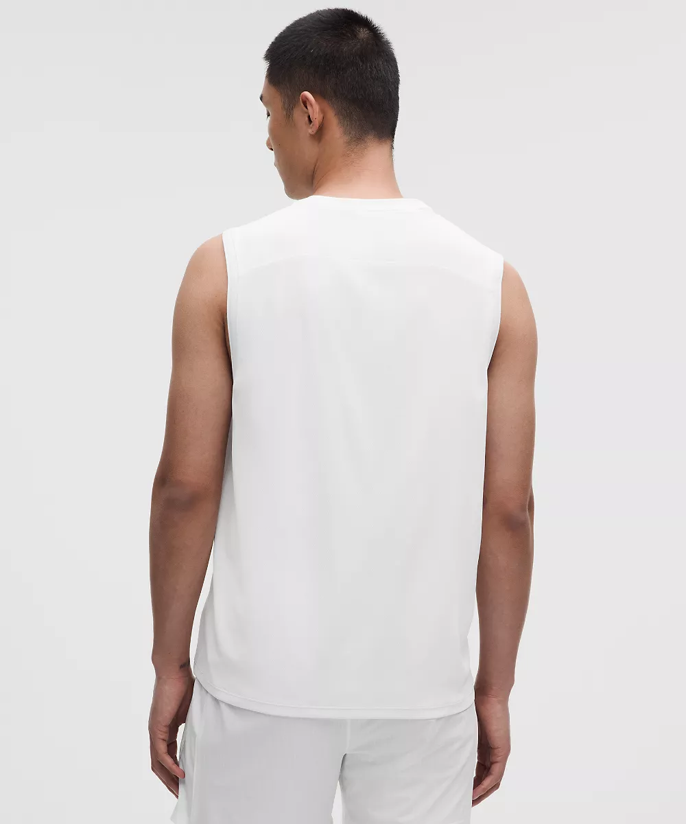 Débardeur de tennis en mesh texturé — White/White, view 2