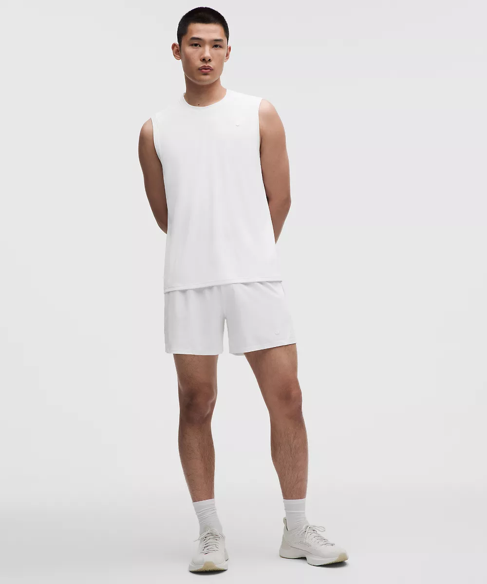 Débardeur de tennis en mesh texturé — White/White, view 3