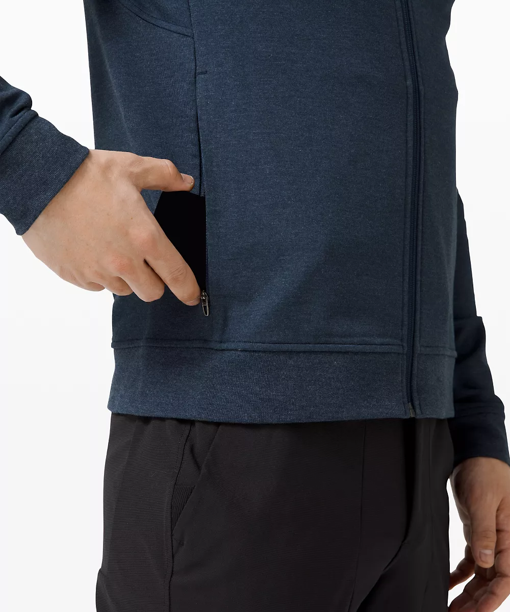 Sweat à capuche zippé City Sweat — Heathered True Navy, view 5