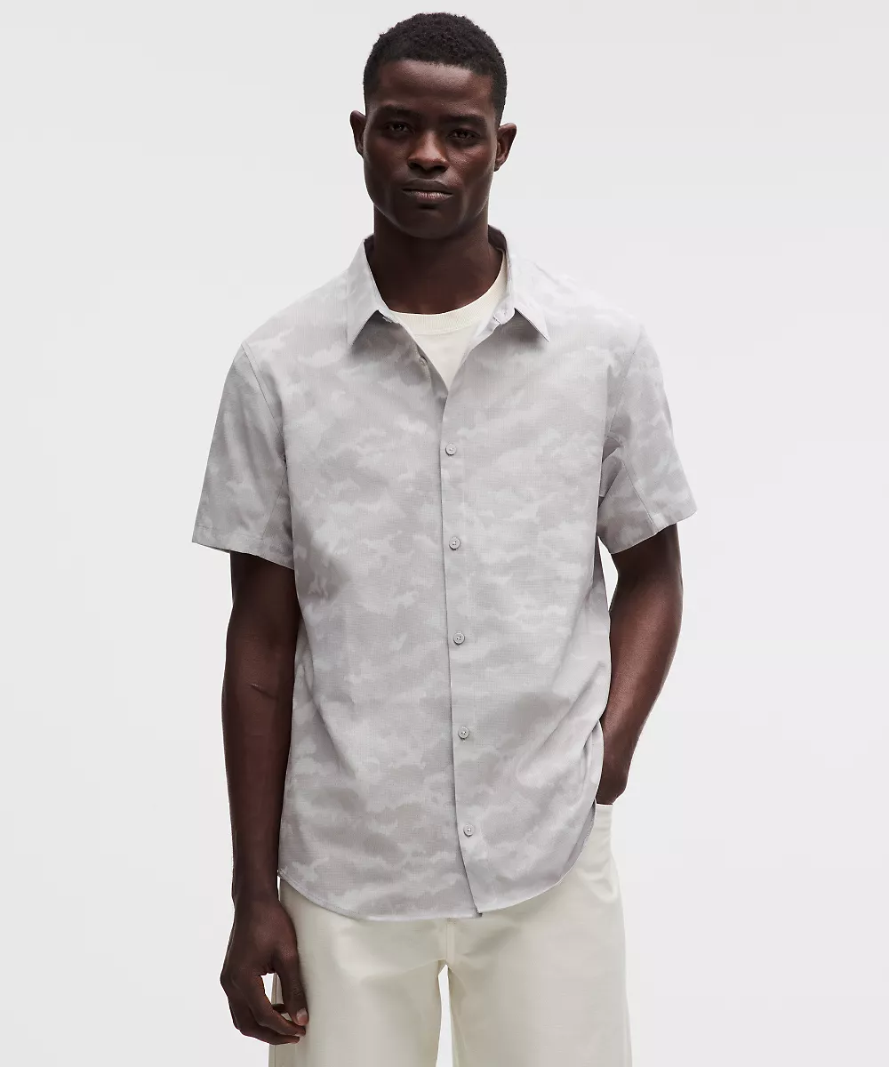 Chemise manches courtes Airing Easy — Dither Camo Tan Multi, view 1