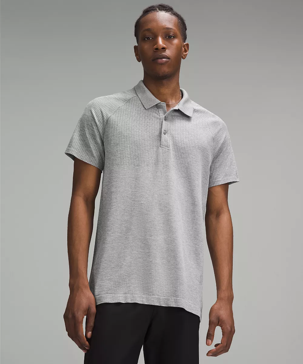 Metal Vent Tech polo — Slate/White, view 1