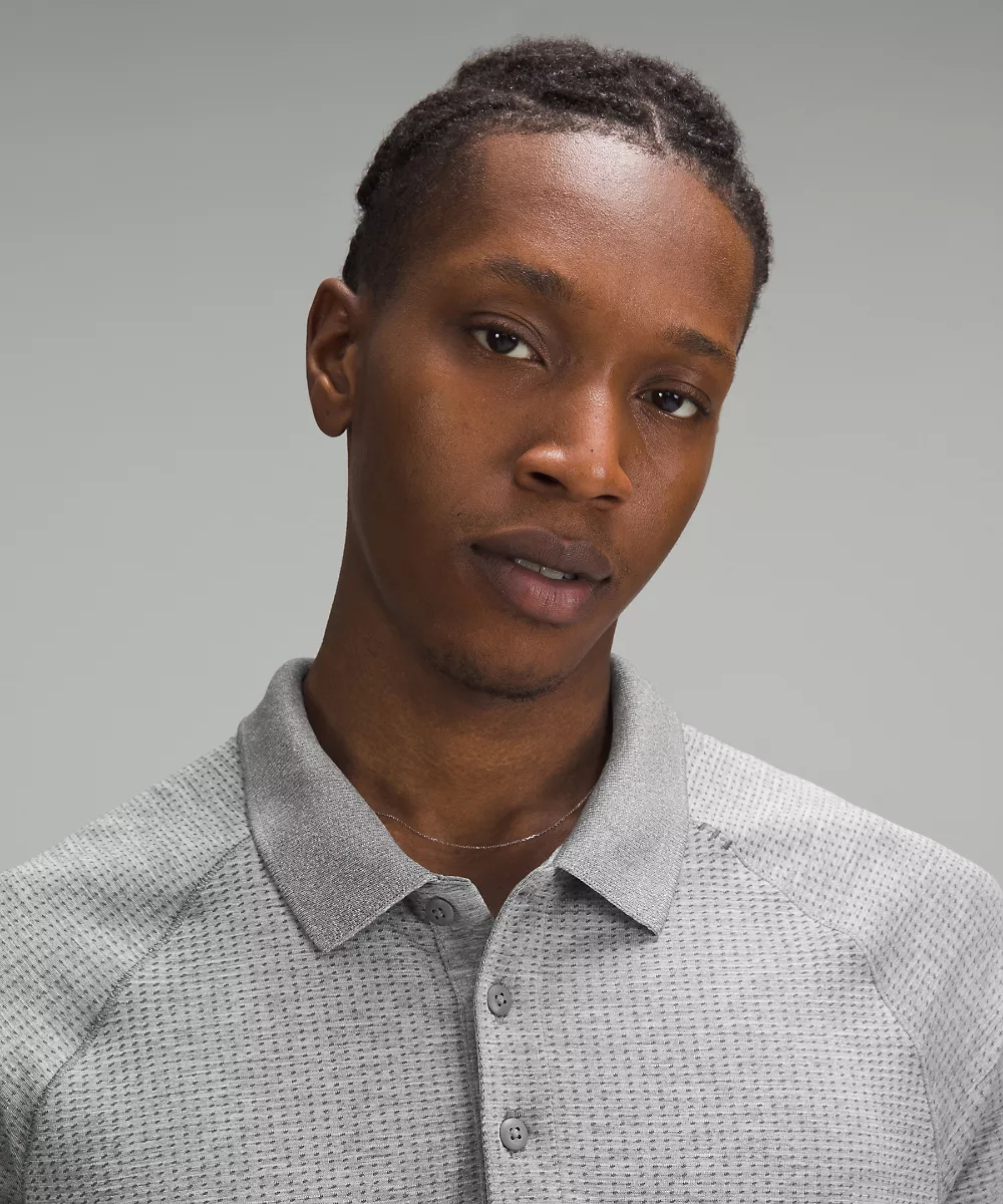 Metal Vent Tech polo — Slate/White, view 4