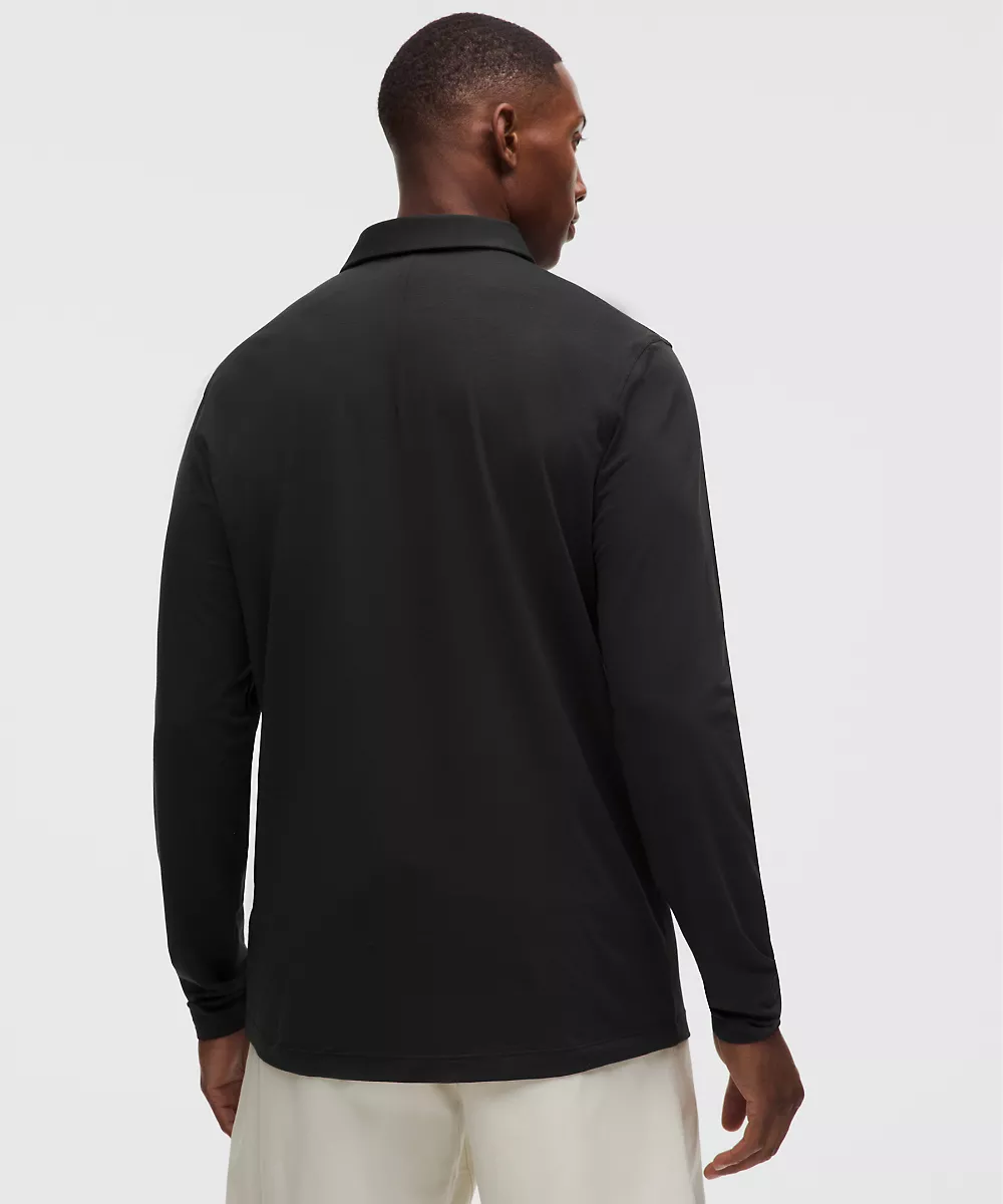 Polo manches longues Evolution — Black, view 3