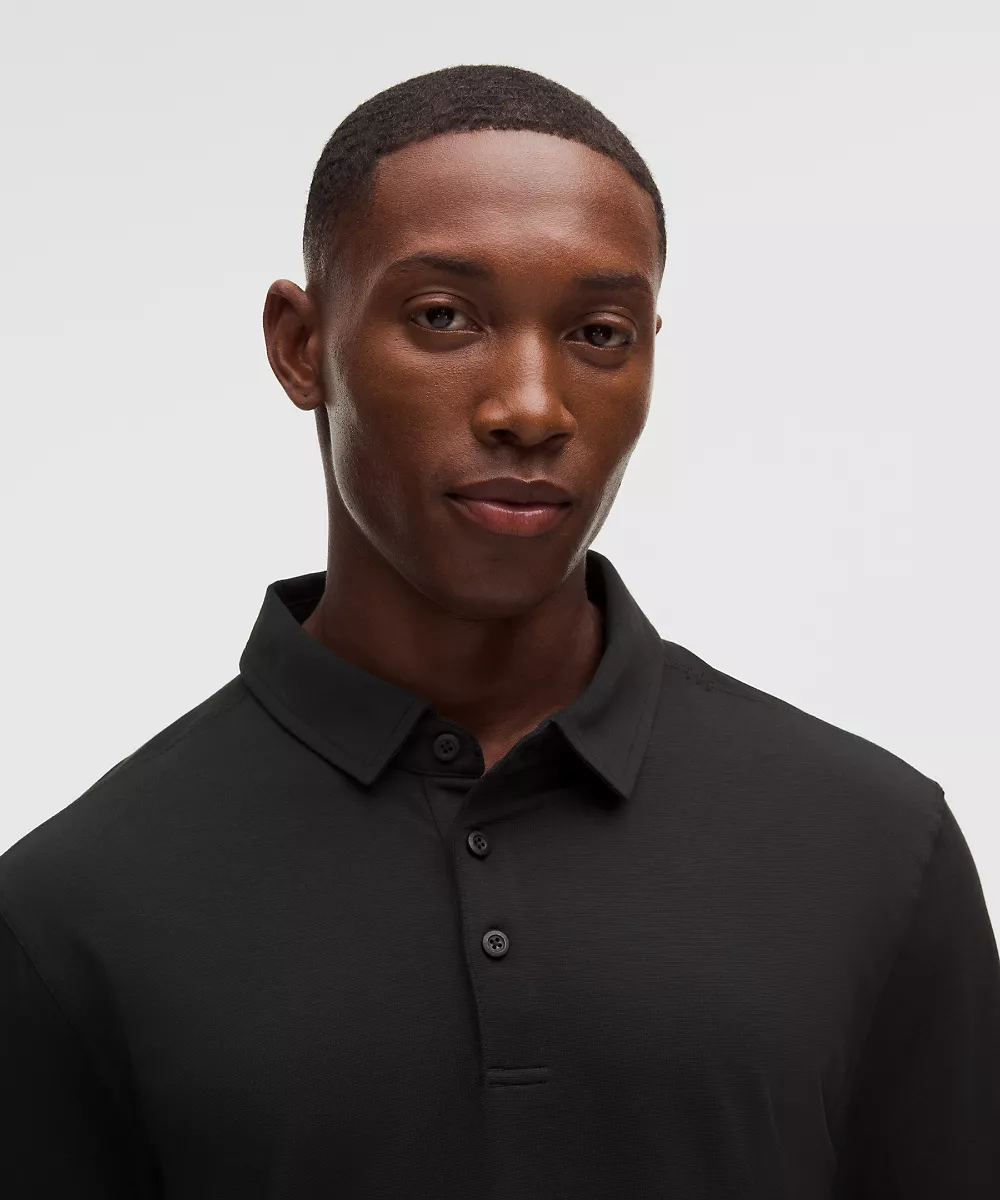 Polo manches longues Evolution — Black, view 4