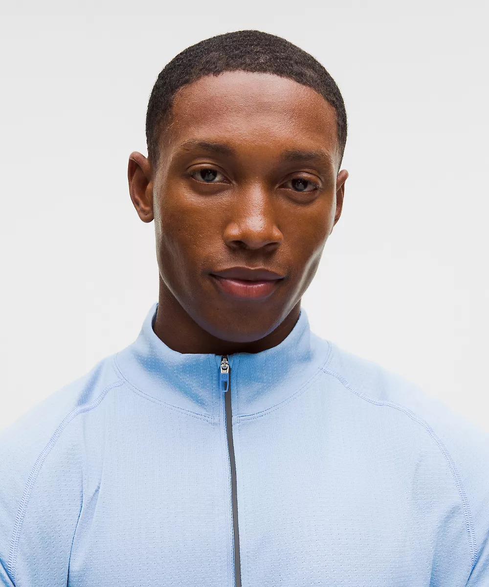 Metal Vent Tech sweat demi-zip — Sinatra Blue/Sinatra Blue, view 4