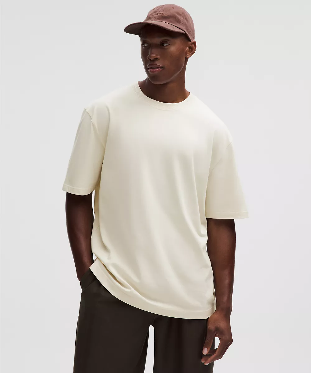 T-shirt en jersey de coton épais — Light Ivory, view 1