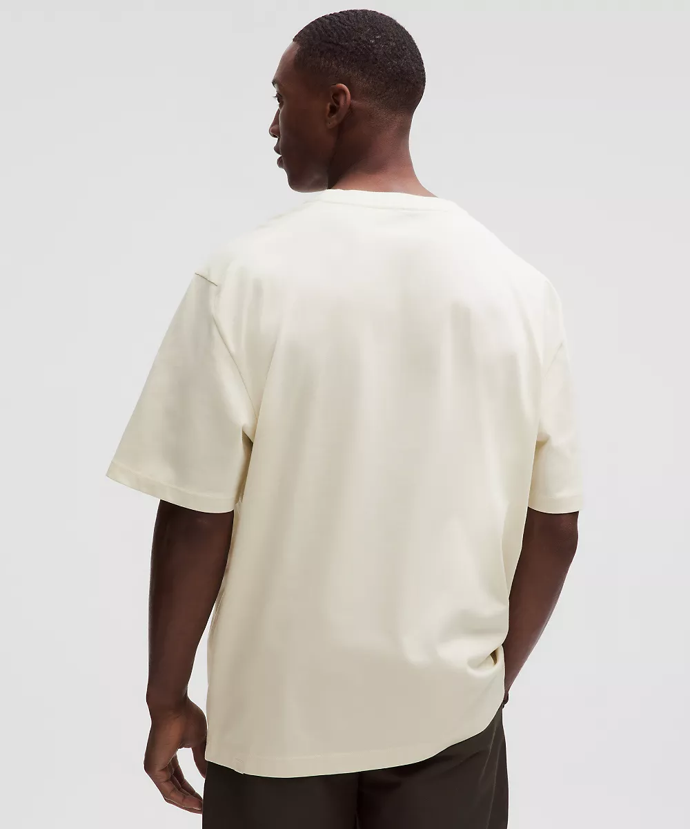 T-shirt en jersey de coton épais — Light Ivory, view 3