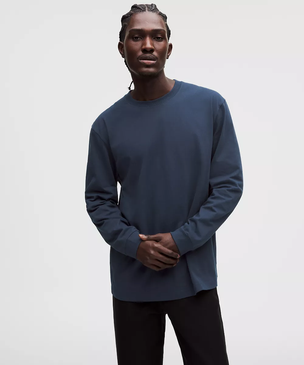 Chemise en jersey de coton épais manches longues — Club Blue, view 1