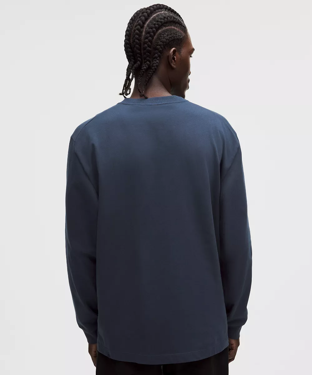 Chemise en jersey de coton épais manches longues — Club Blue, view 3