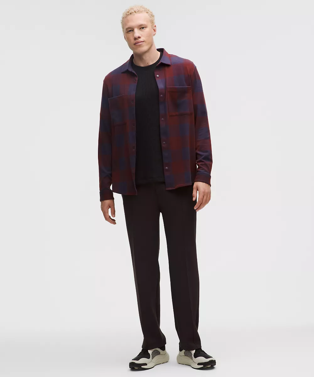 Surchemise en maille douce — Check Plaid Rockwood Atmospheric Purple, view 2