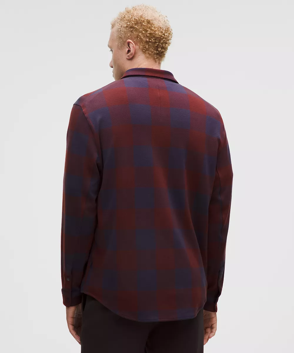 Surchemise en maille douce — Check Plaid Rockwood Atmospheric Purple, view 3