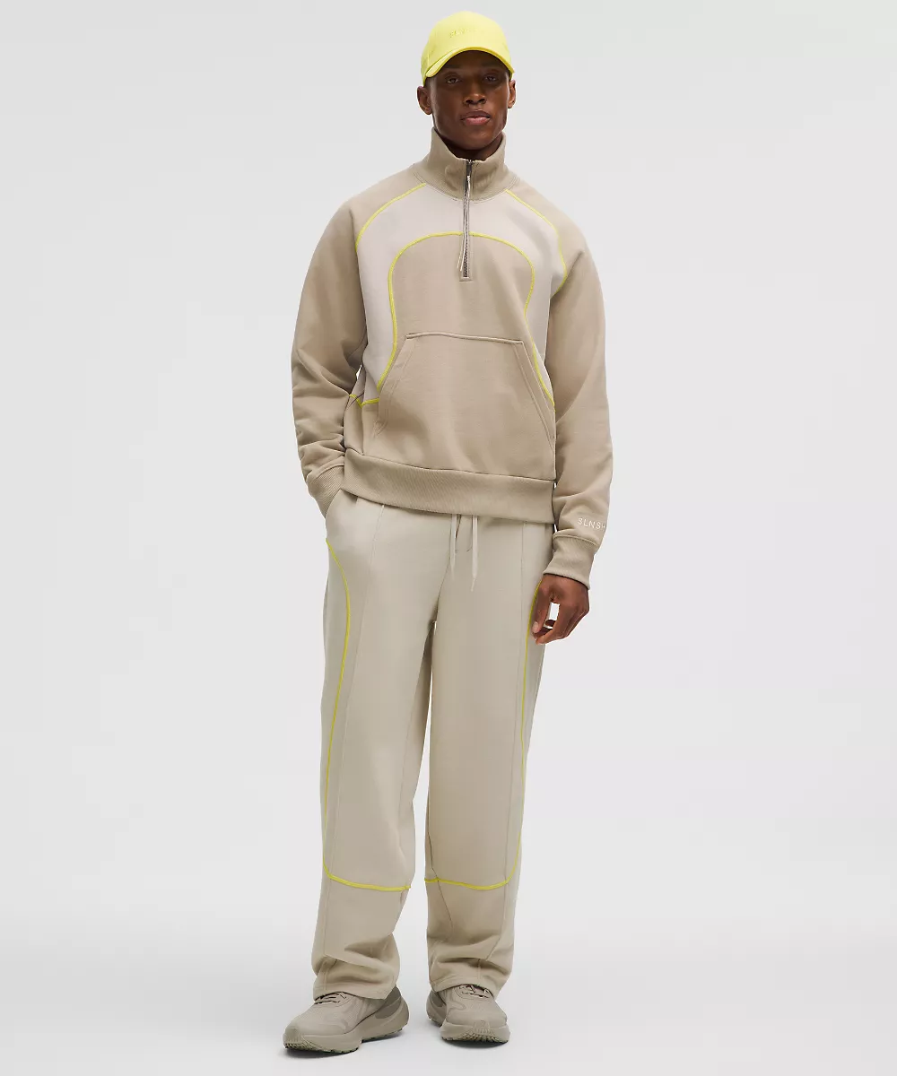 Sweat quart de zip en molleton épais *SLNSH Collection — Sheer Oak/Mojave Tan, view 2