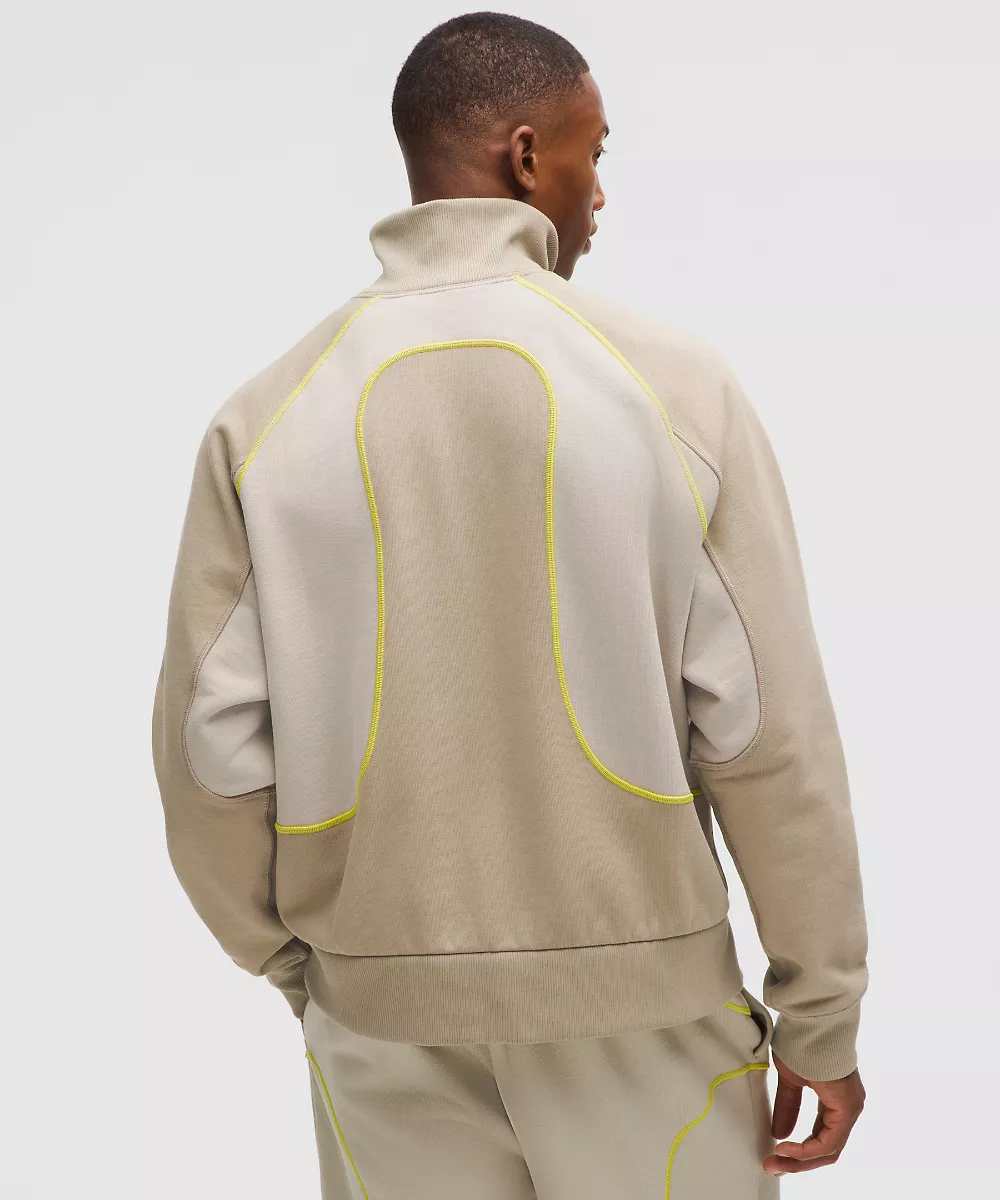 Sweat quart de zip en molleton épais *SLNSH Collection — Sheer Oak/Mojave Tan, view 3