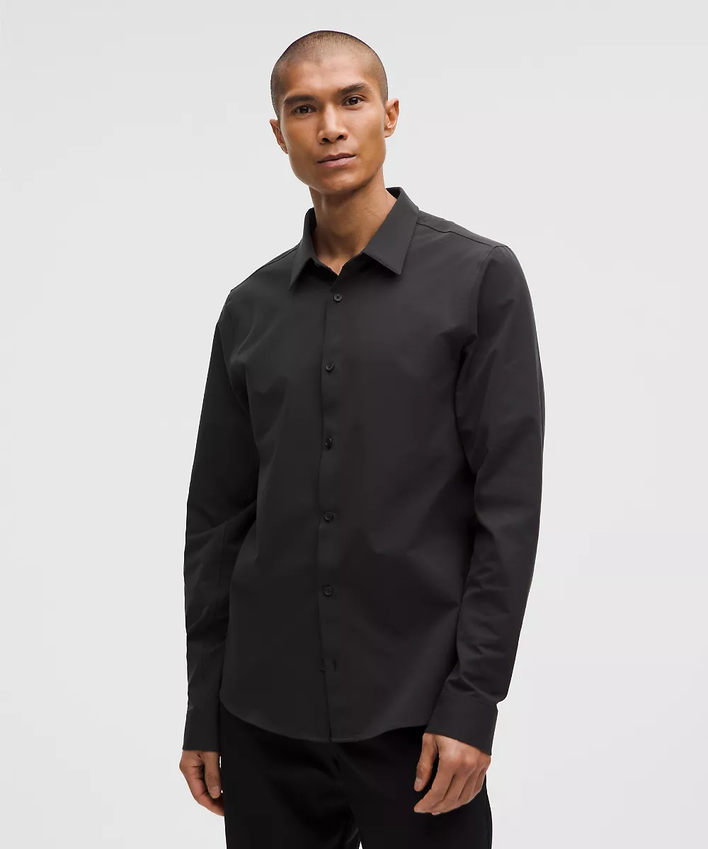 Chemise manches longues New Venture *Coupe ajustée actualisée — Black, view 1