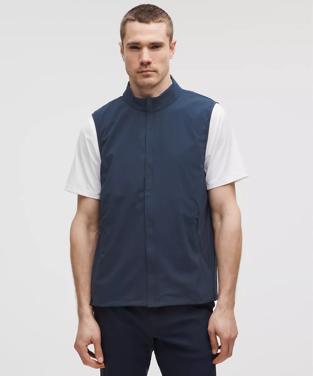 Gilet de golf coupe-vent entièrement zippé — Club Blue, view 1