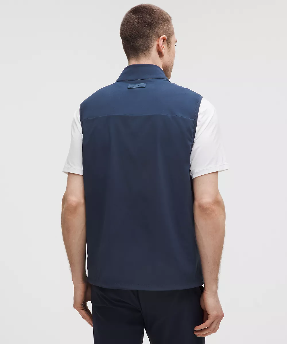 Gilet de golf coupe-vent entièrement zippé — Club Blue, view 3