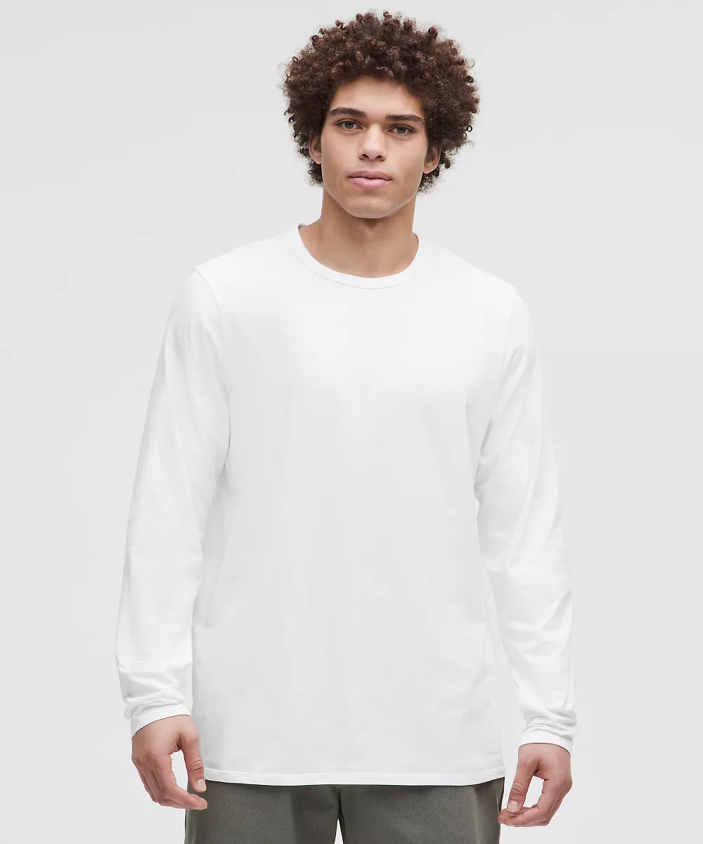 Chemise manches longues en coton biologique coupe classique — White, view 1