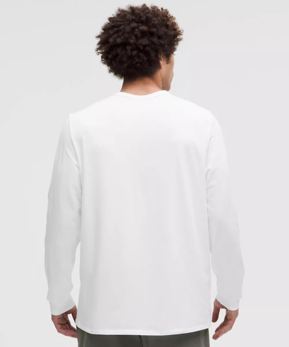 Chemise manches longues en coton biologique coupe classique — White, view 3