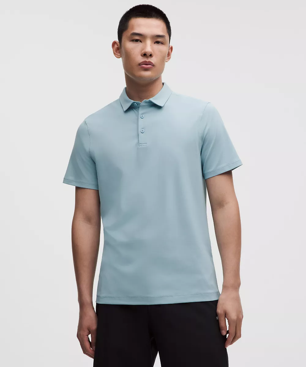 Polo ShowZero™ coupe ajustée homme — Seafoam, view 1