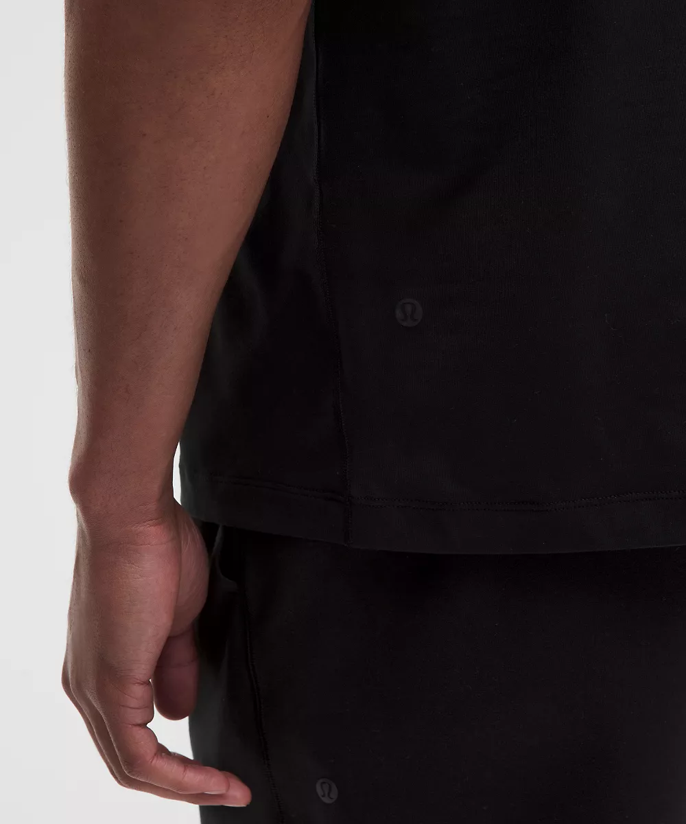 Polo manches courtes en jersey doux — Black, view 5
