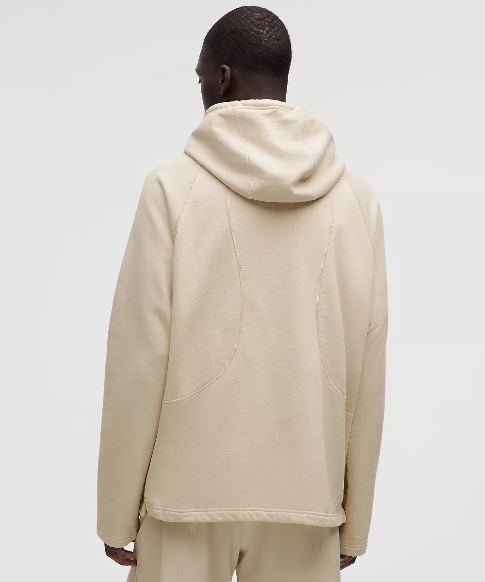 Sweat à capuche zippé intégral à capuche amovible homme *SLNSH Collection — Natural Ivory, view 3