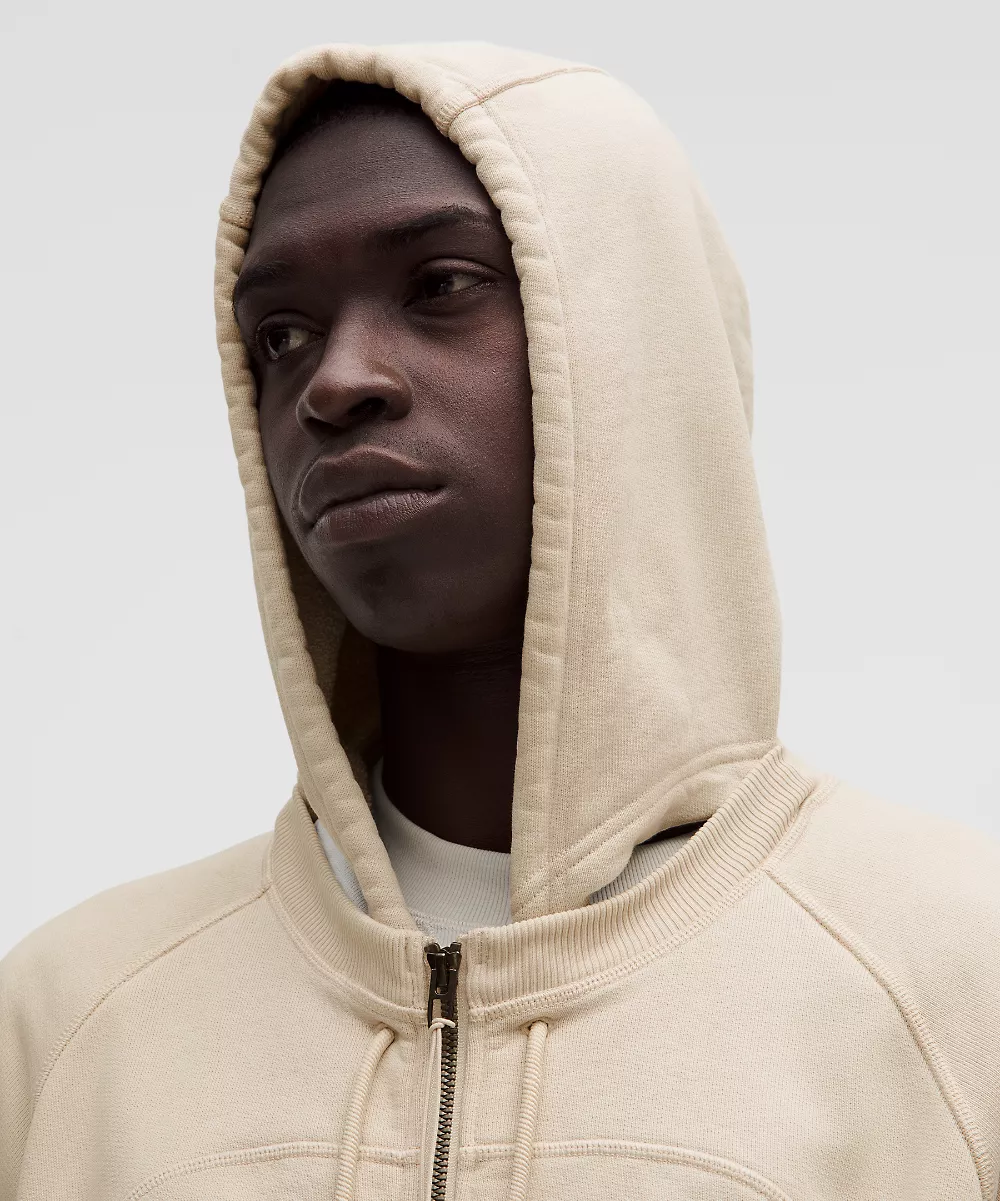 Sweat à capuche zippé intégral à capuche amovible homme *SLNSH Collection — Natural Ivory, view 4