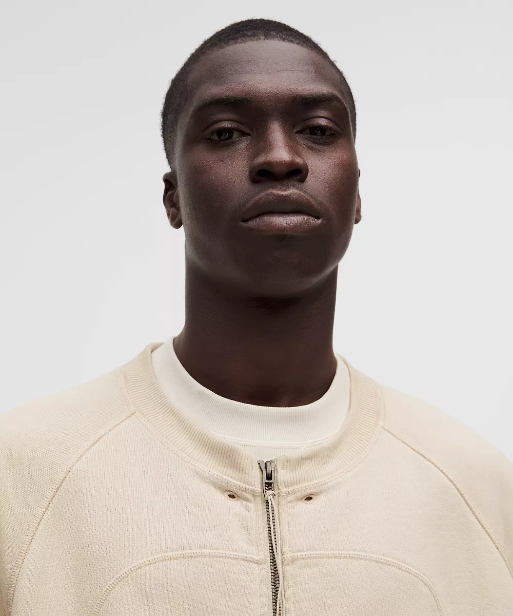 Sweat à capuche zippé intégral à capuche amovible homme *SLNSH Collection — Natural Ivory, view 5