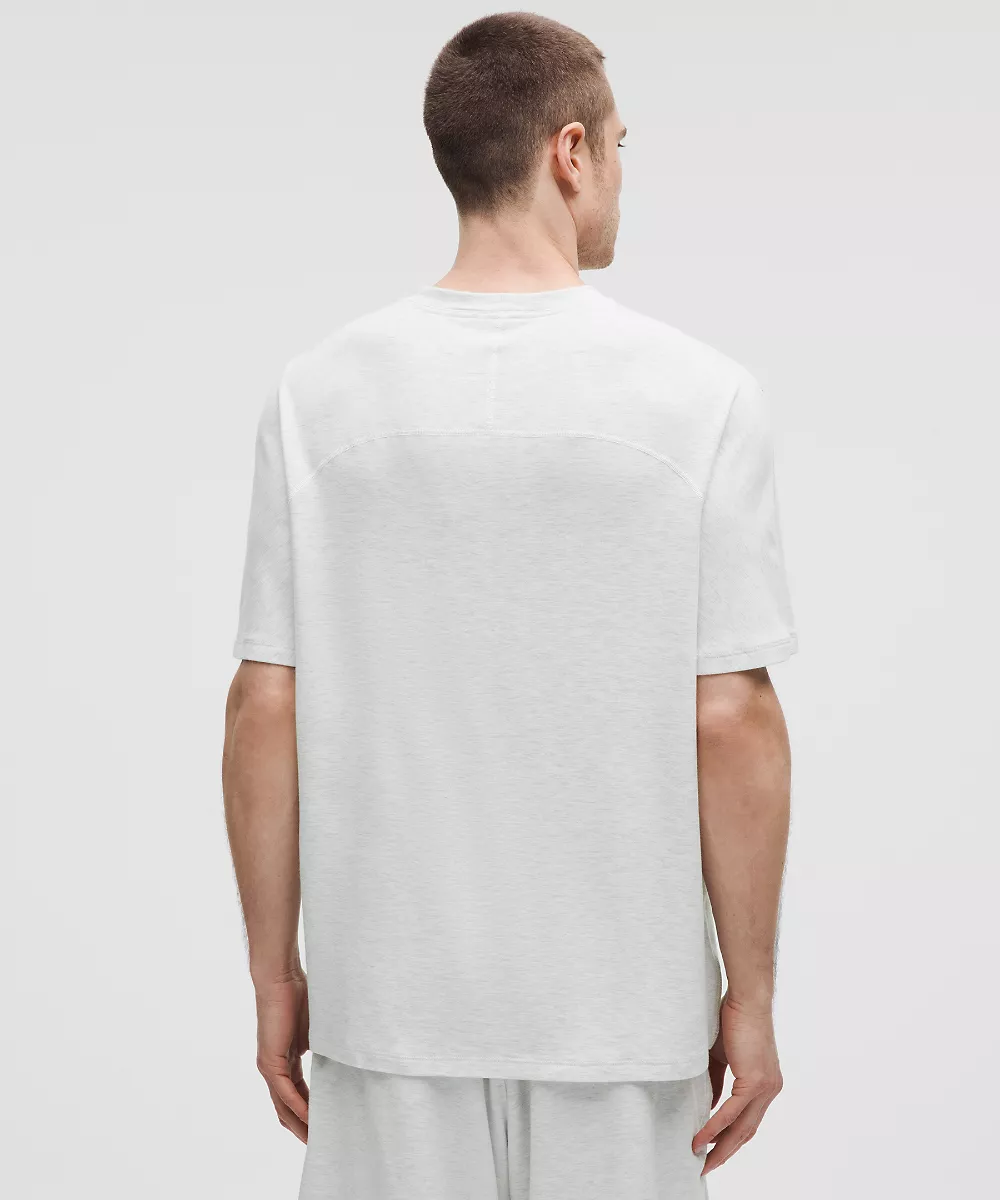 Chemise manches courtes coupe décontractée BeCalm — Heathered Vapor, view 3