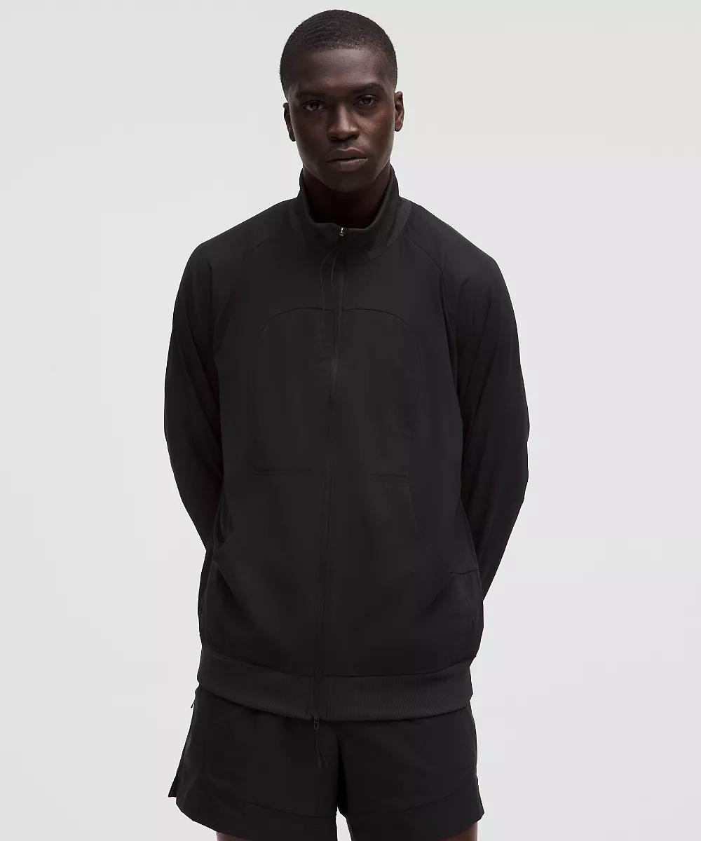 Veste de survêtement en mesh zippée intégrale *SLNSH Collection — Black, view 1