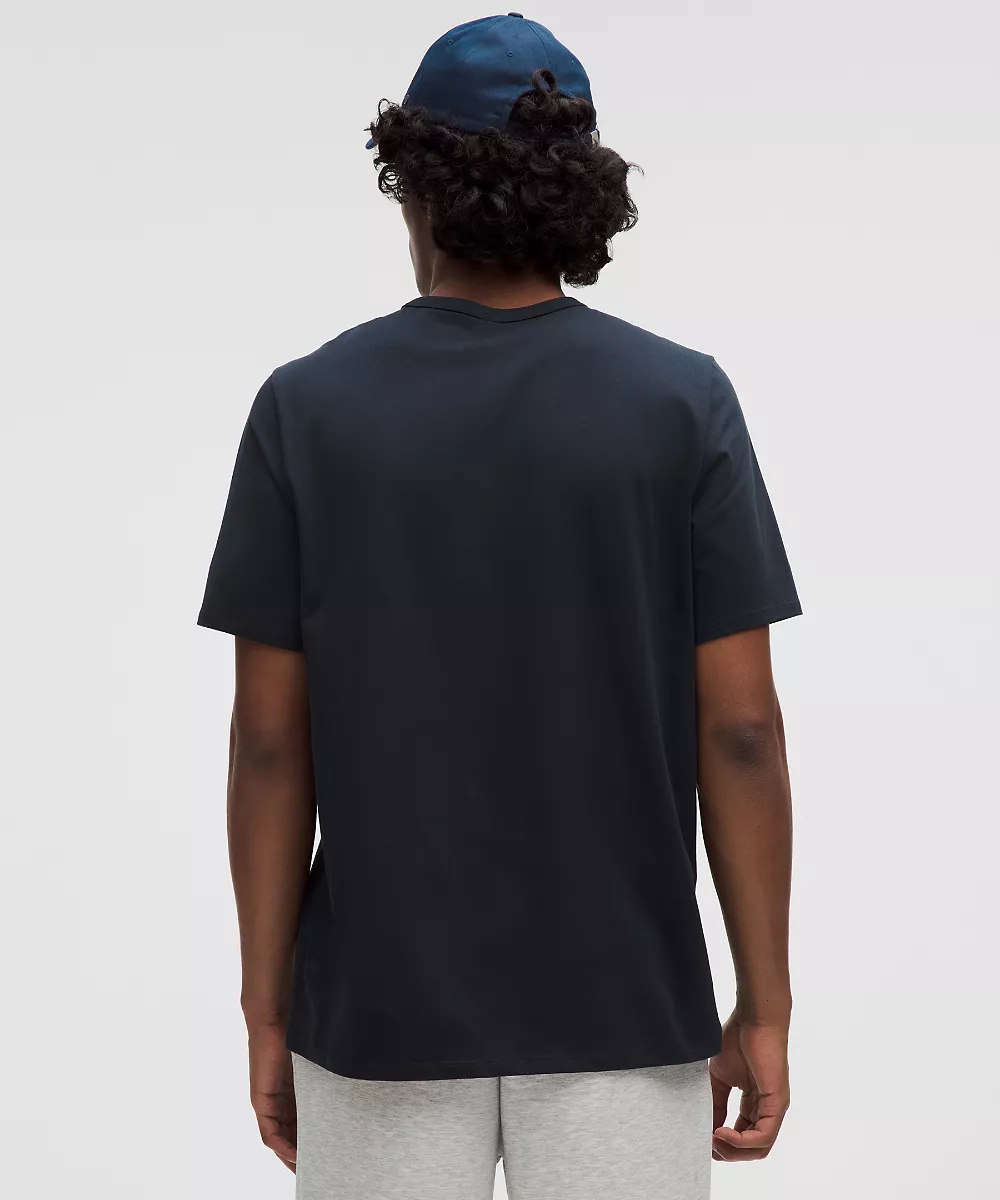 T-shirt en coton biologique coupe classique — True Navy, view 3