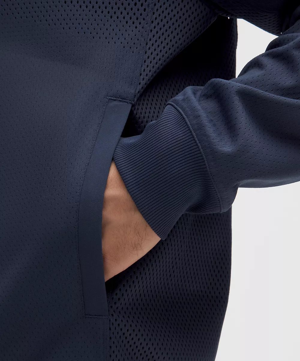 Veste de tennis en mesh tricoté façonné homme — Club Blue, view 5
