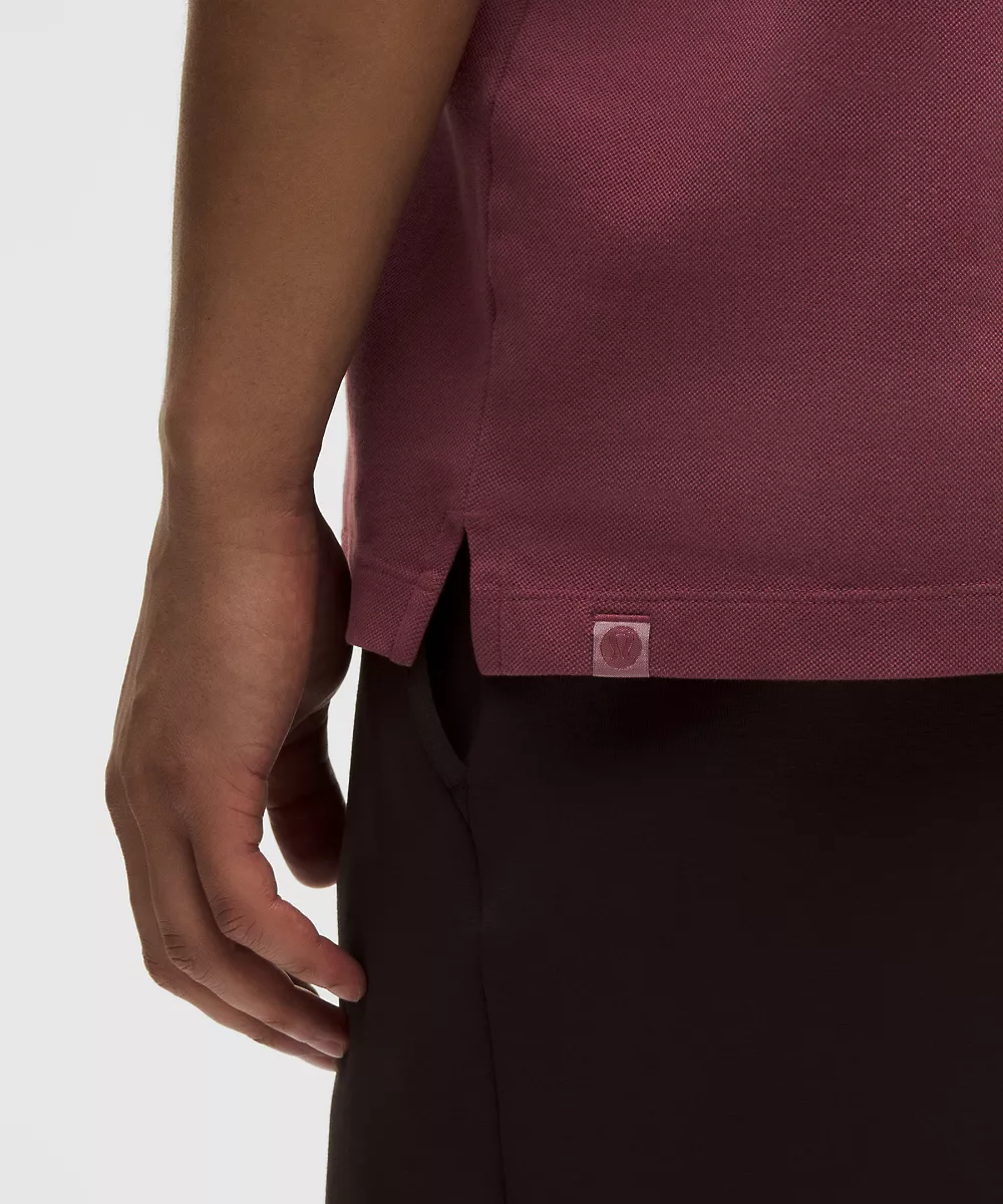 Polo manches courtes en piqué de coton — Dilute Wash Rockwood, view 5
