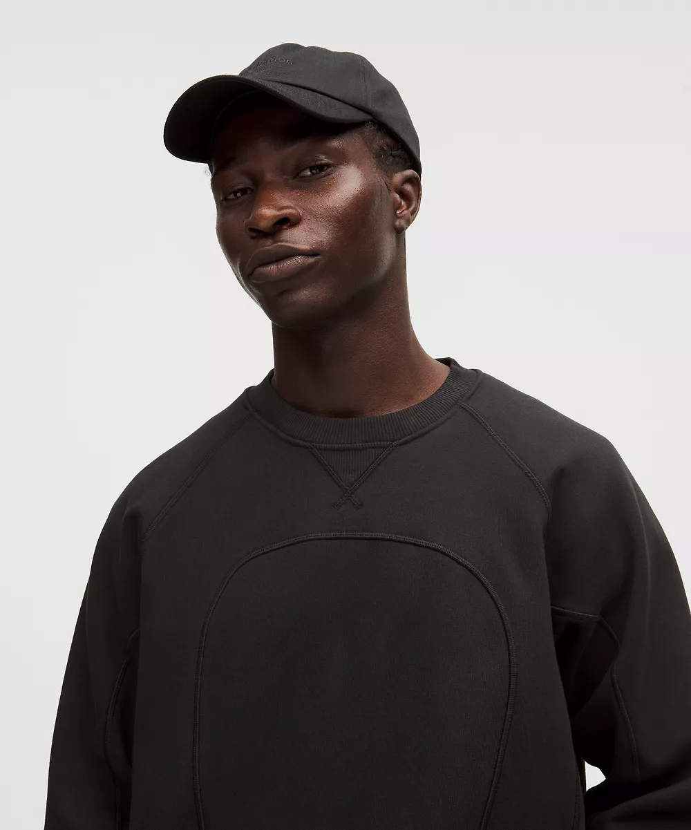 Sweat col rond oversize en polaire de coton *SLNSH Collection — Black, view 4