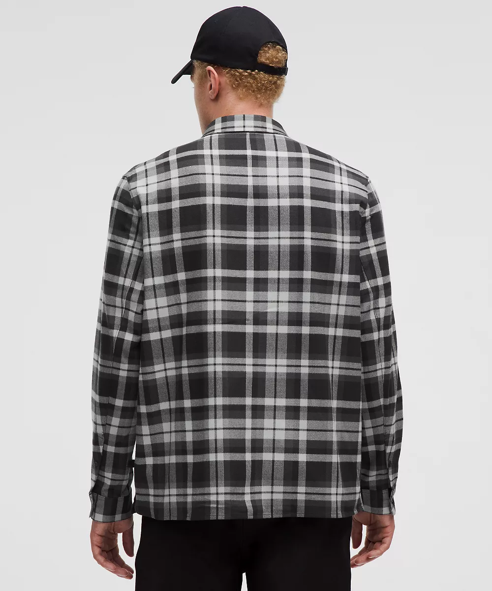 Surchemise tissée brossée — Prospect Plaid Super Dark Misty Grey, view 3