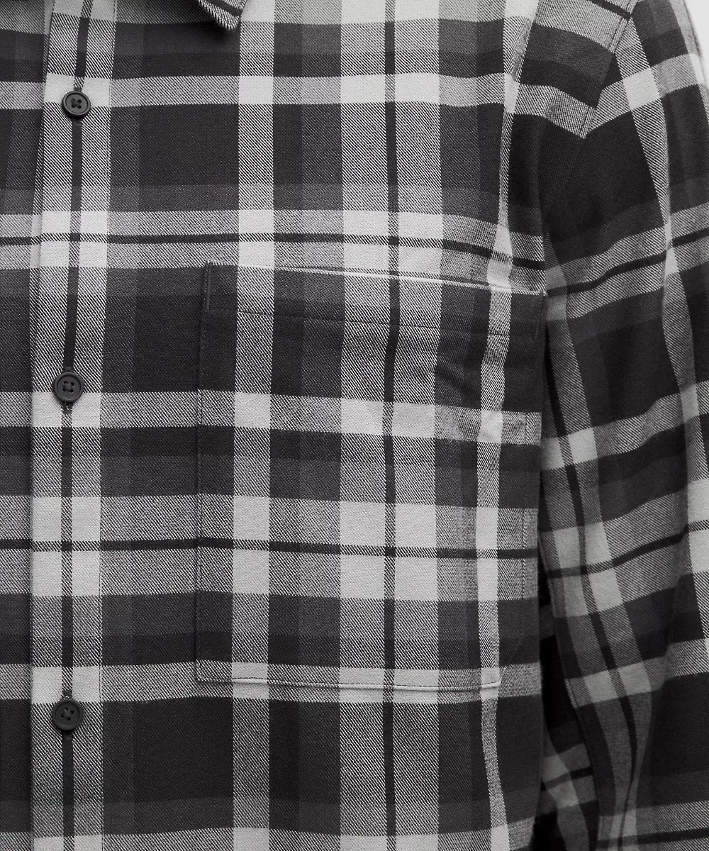 Surchemise tissée brossée — Prospect Plaid Super Dark Misty Grey, view 5
