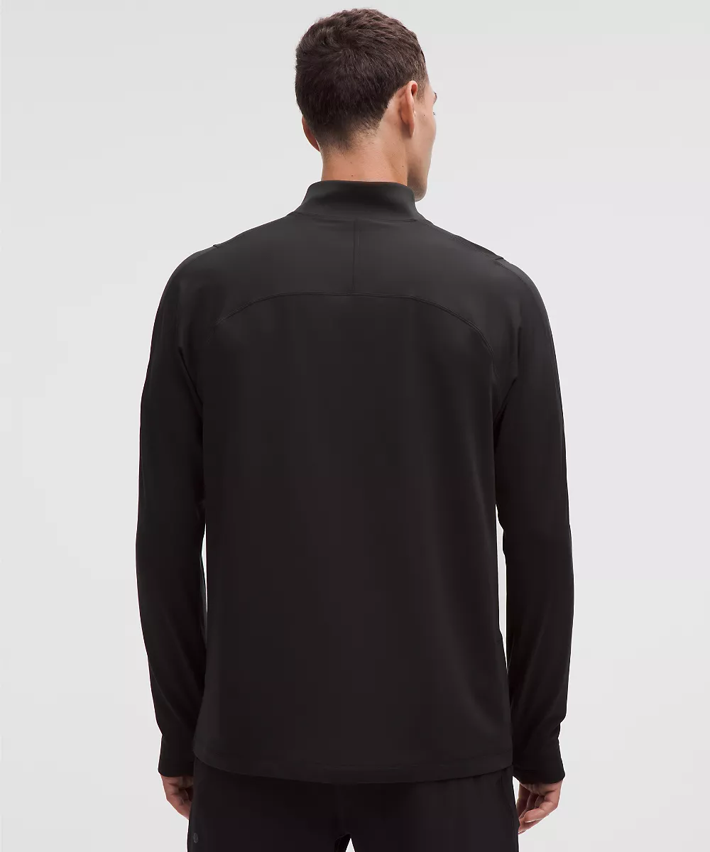 Haut manches longues demi-zip en polaire Rulu — Black, view 3