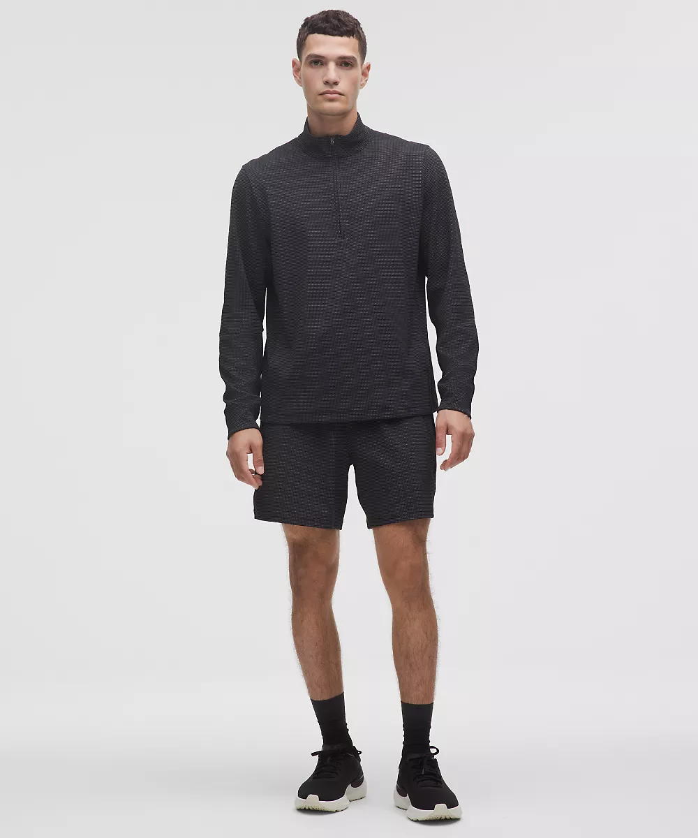 Demi-zip de running en maille réfléchissante — White/Black, view 2