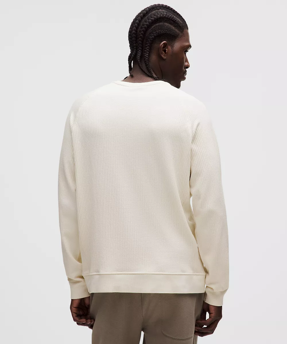 Haut col rond manches longues Engineered Warmth — Bone/Bone, view 3