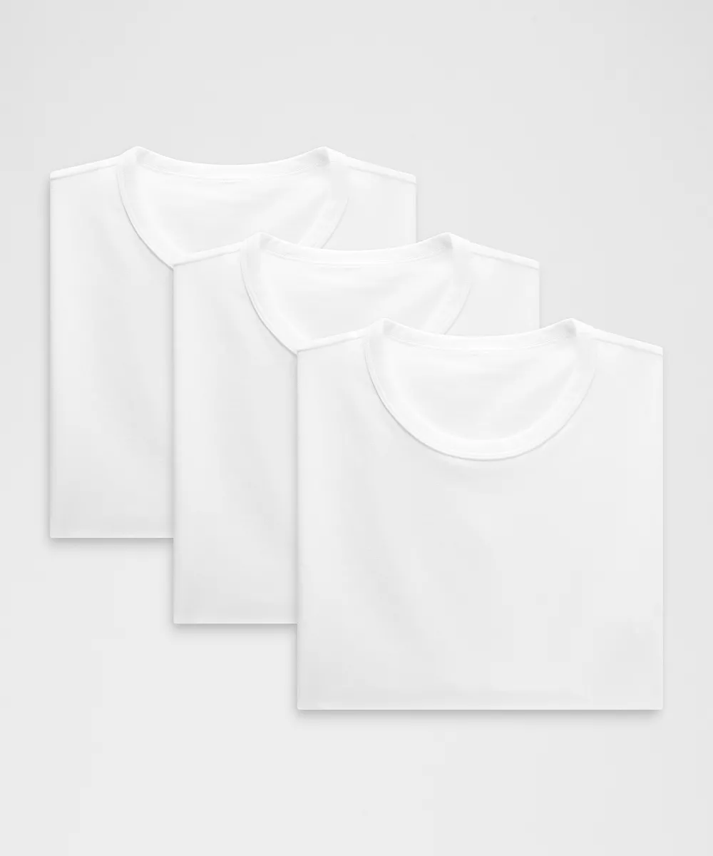 T-shirt en coton biologique coupe classique *Lot de 3 — White/White/White, view 1