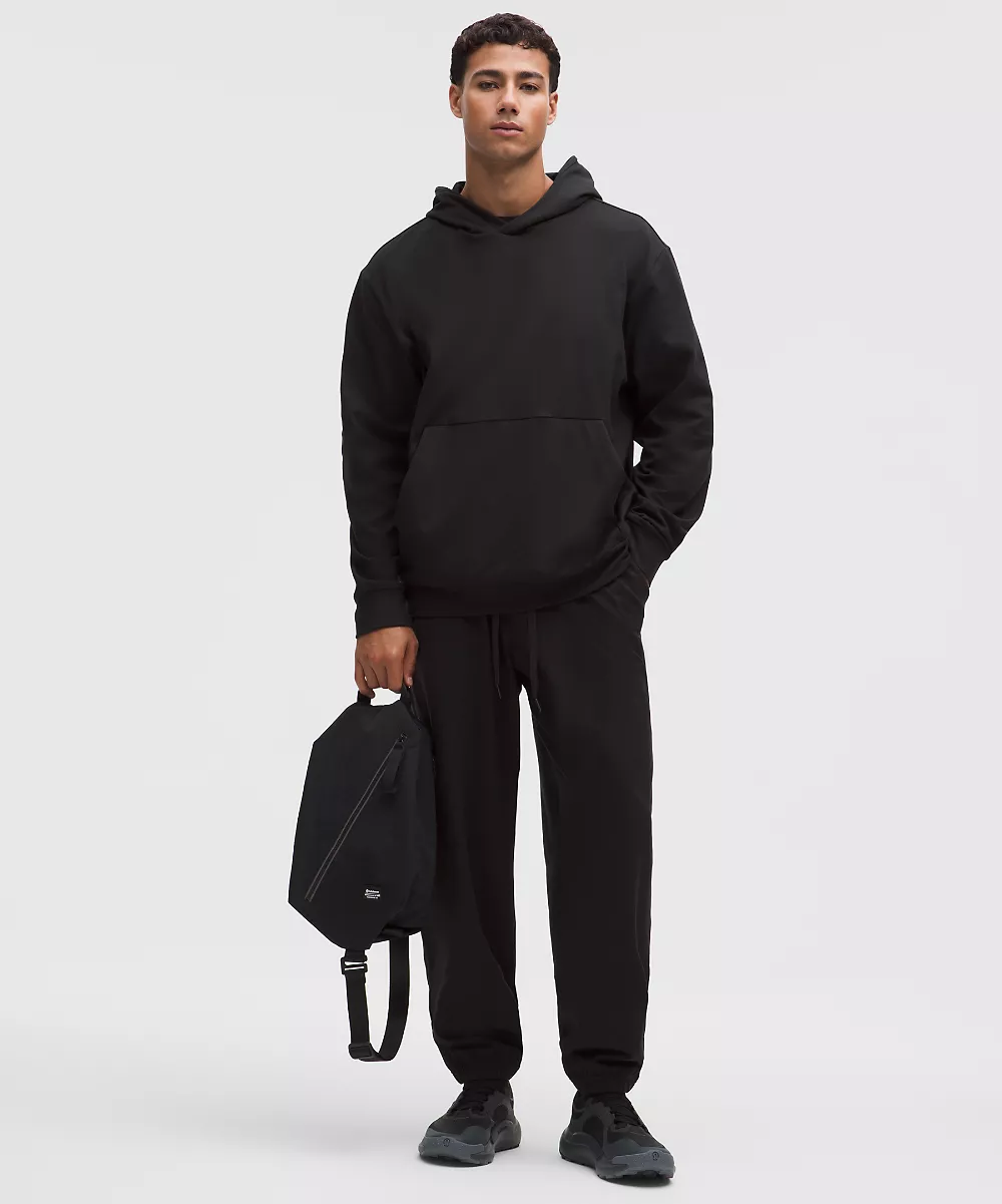 Sweat à capuche en jersey doux épais — Black, view 2