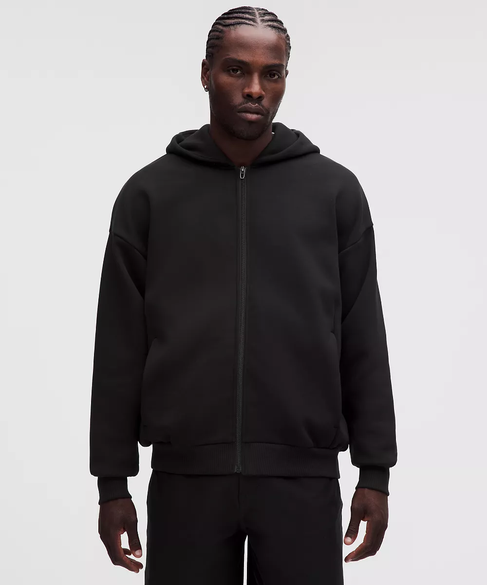 Sweat à capuche zippé intégral Big Cozy homme — Black, view 1