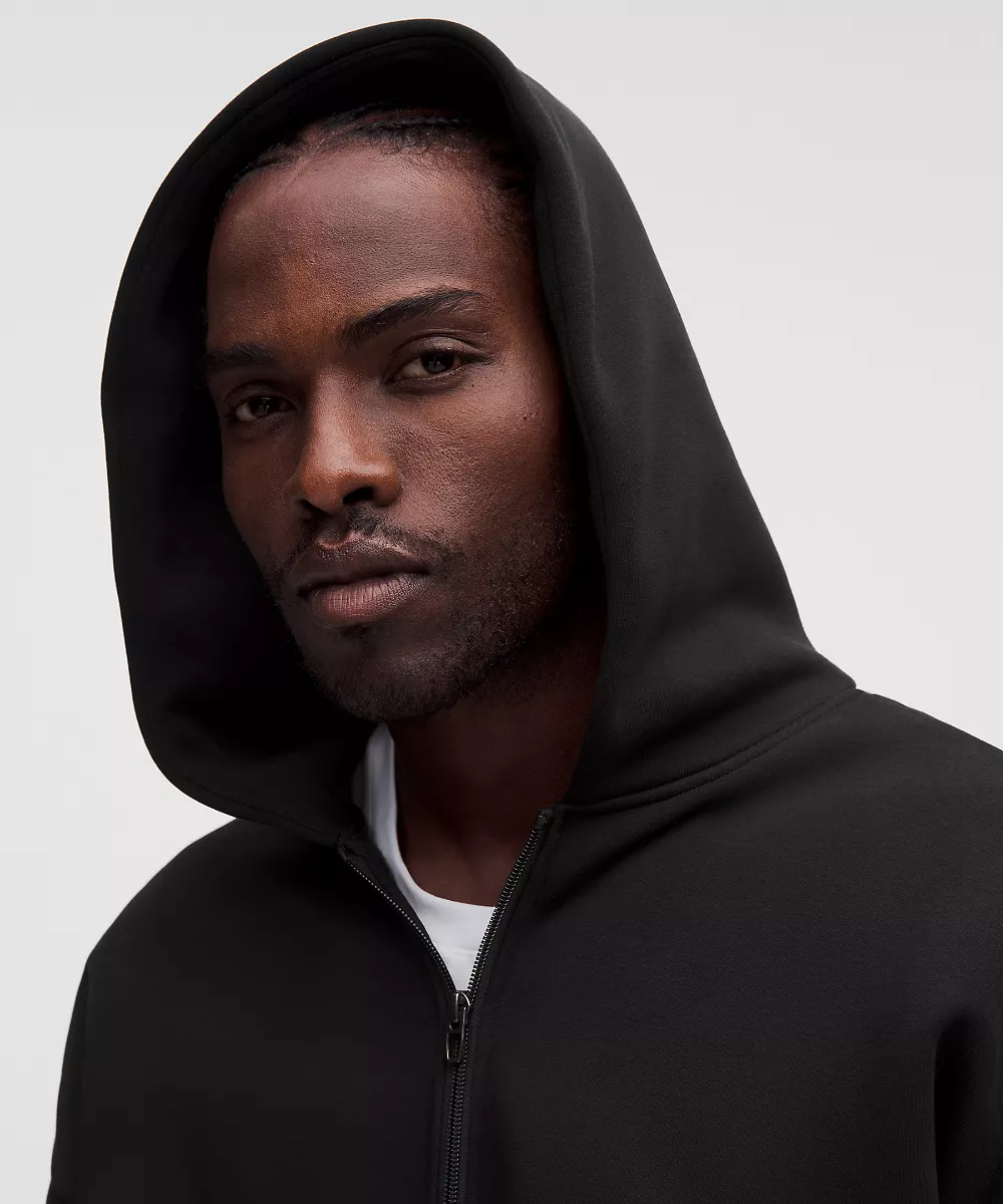 Sweat à capuche zippé intégral Big Cozy homme — Black, view 4