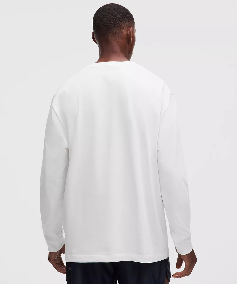 Chemise en jersey de coton épais manches longues — White, view 3