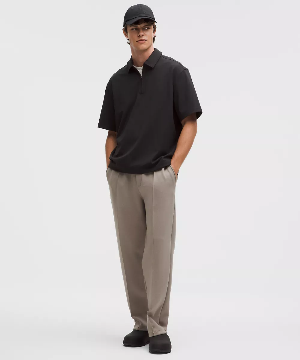 Polo oversize Daydrift à col zippé — Black, view 2