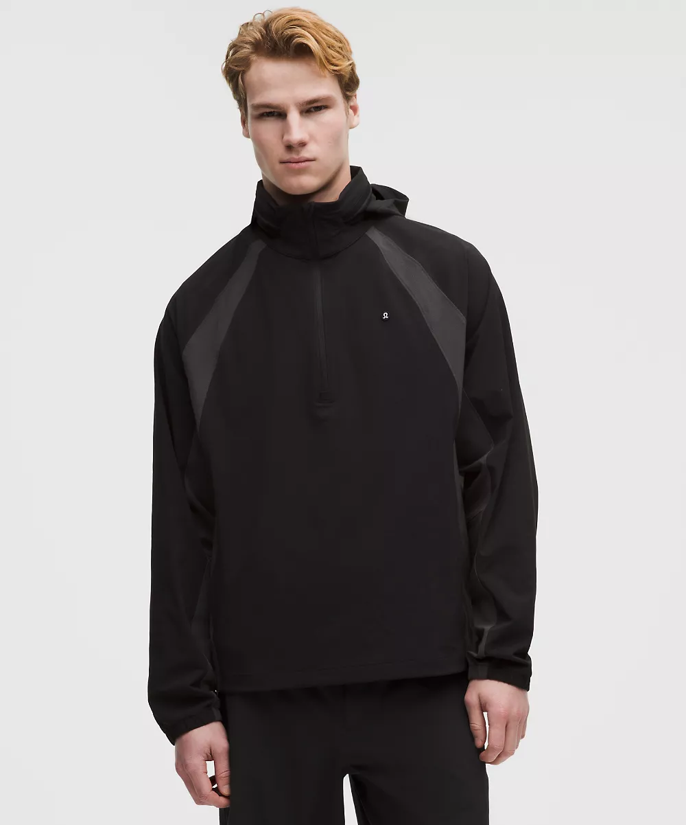 Pull de golf demi-zip déperlant — Black/Graphite Grey, view 1